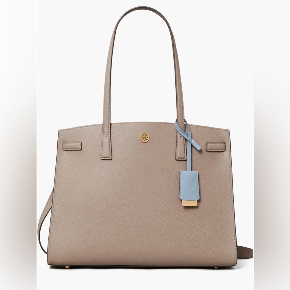 COPY - Tory Burch Leather Tote Bag Walker Satchel Gray